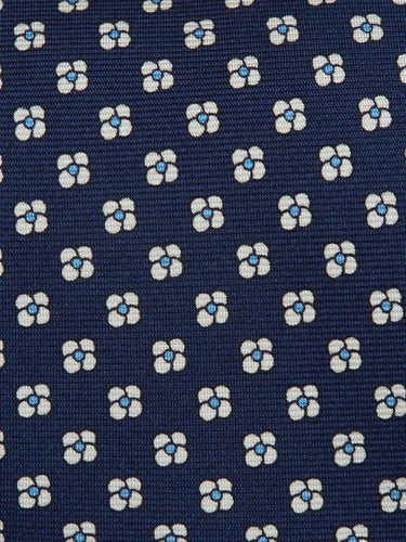 Santa Eulalia Hombre Barcelona Corbata Seda Floral color Azul Marino sku 601-001967 01 - Foto 3