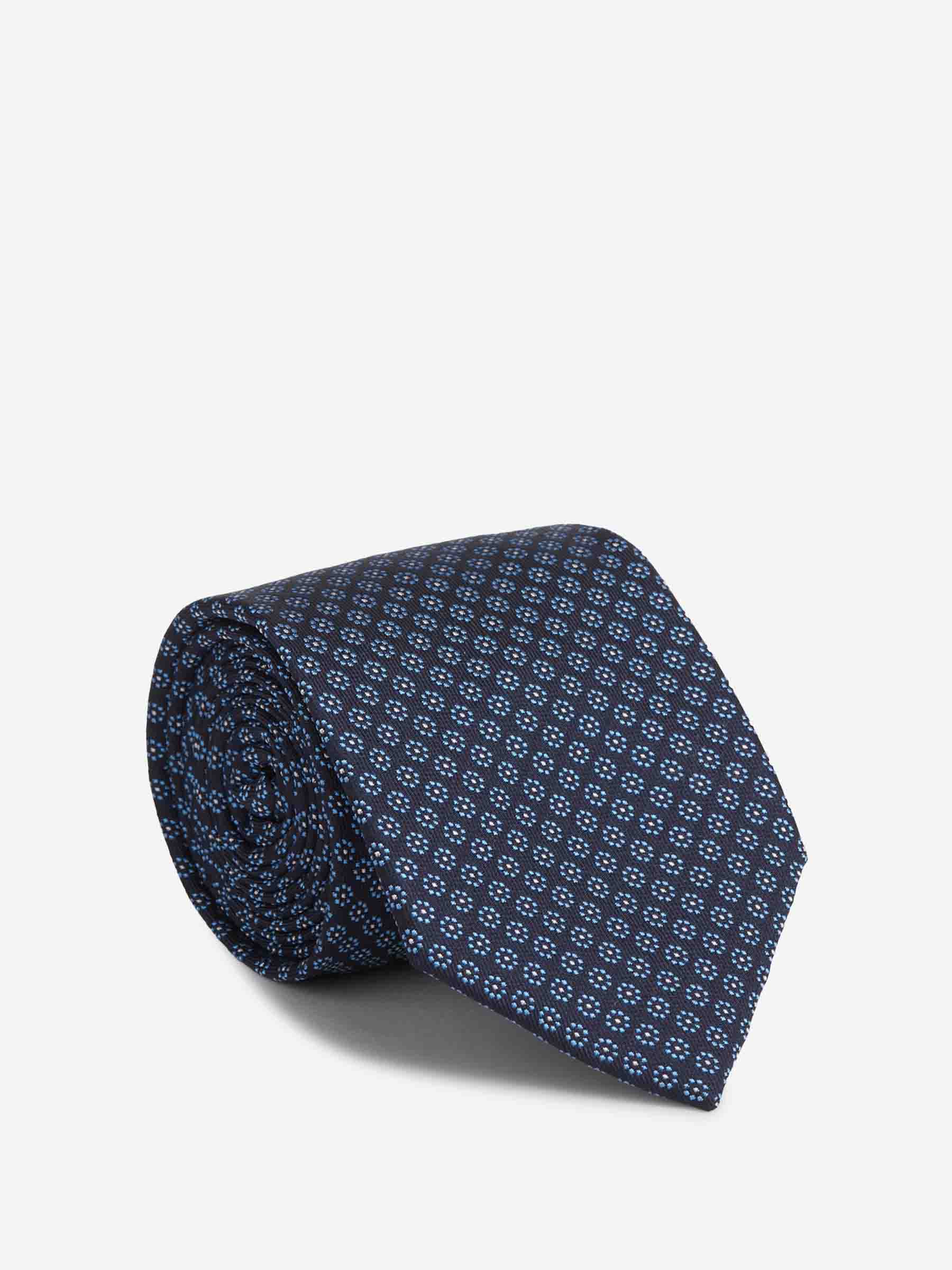 Petronius Hombre Barcelona Corbata Seda Floral color Azul Marino sku 601-001974 03 - Foto 1