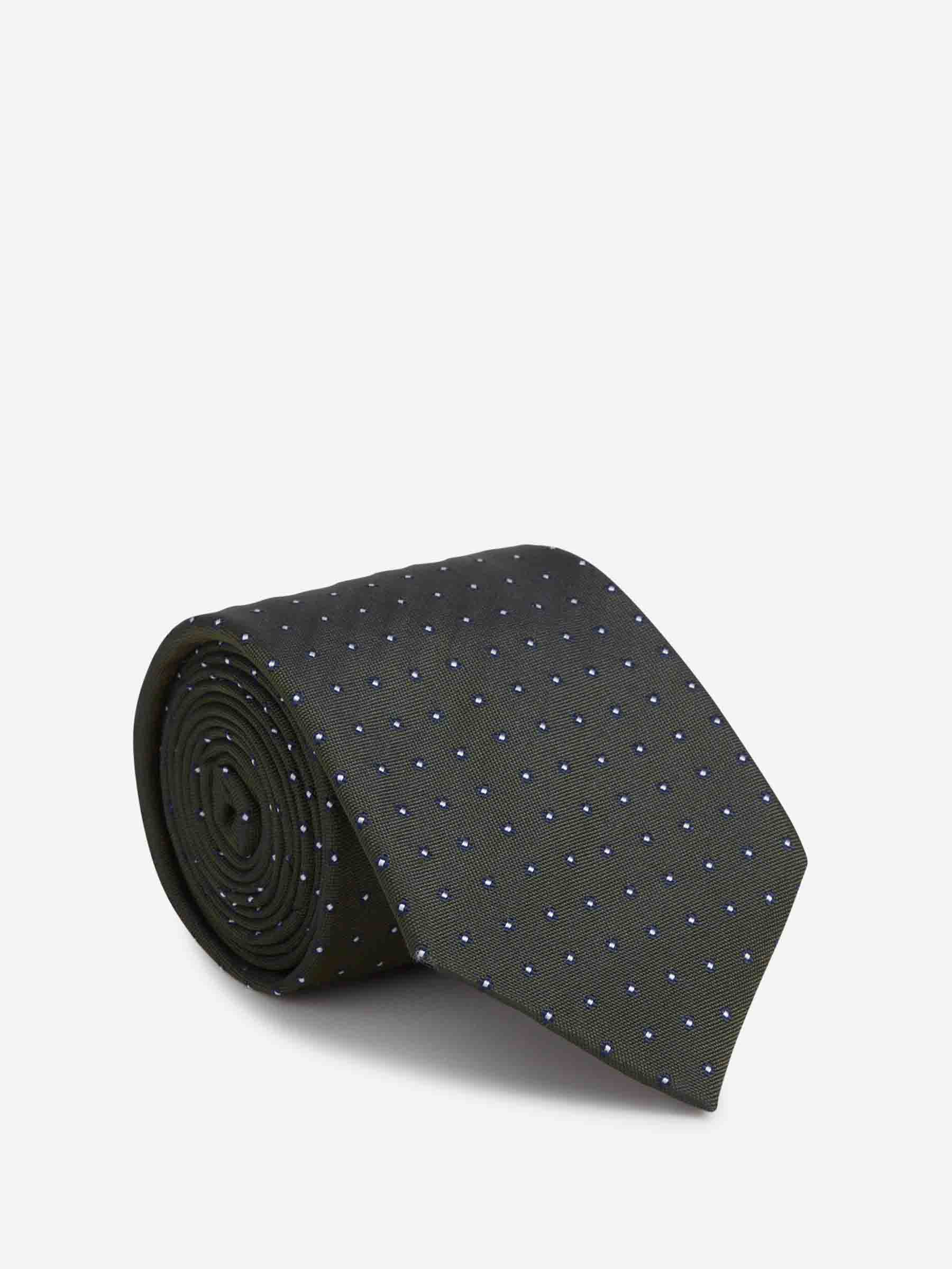 Petronius Hombre Barcelona Corbata Seda Floral color Verde Oscuro sku 601-001978 01 - Foto 1