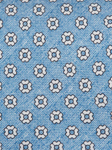 Santa Eulalia Hombre Barcelona Corbata de Seda Estampado Floral color Azul sku 601-002020 01 - Foto 3