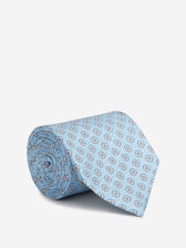 Santa Eulalia Hombre Barcelona Corbata de Seda Estampado Floral color Azul Celeste sku 601-002021 01 - Foto 1
