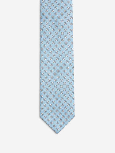 Santa Eulalia Hombre Barcelona Corbata de Seda Estampado Floral color Azul Celeste sku 601-002021 01 - Foto 2
