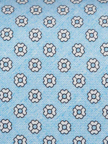 Santa Eulalia Hombre Barcelona Corbata de Seda Estampado Floral color Azul Celeste sku 601-002021 01 - Foto 3