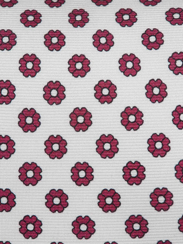 Santa Eulalia Hombre Barcelona Corbata de Seda Estampado Floral color Fúcsia sku 601-002023 01 - Foto 3