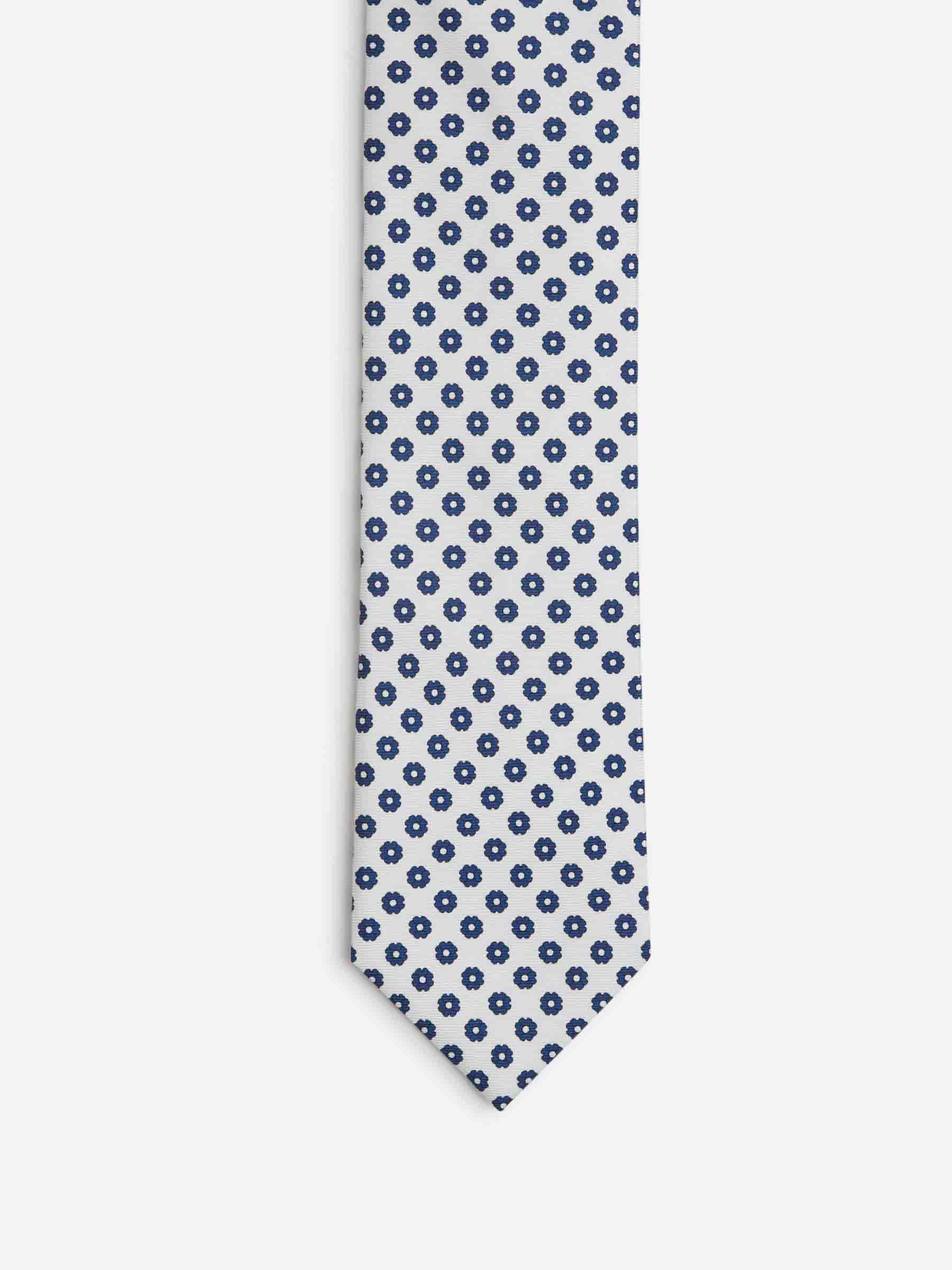Santa Eulalia Hombre Barcelona Corbata de Seda Estampado Floral color Azul Noche sku 601-002024 01 - Foto 2