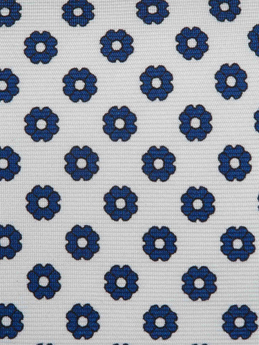 Santa Eulalia Hombre Barcelona Corbata de Seda Estampado Floral color Azul Noche sku 601-002024 01 - Foto 3