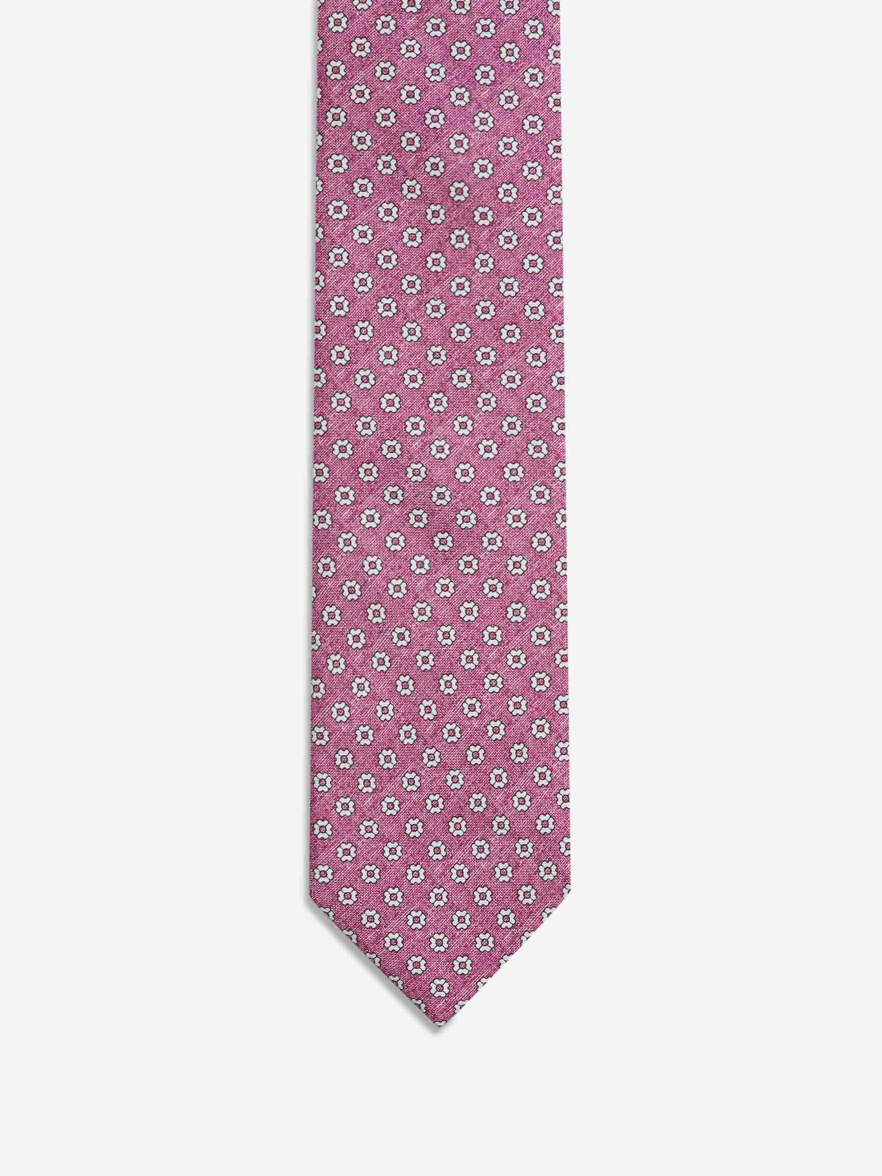 Santa Eulalia Hombre Barcelona Corbata de Seda Estampado Floral color Rosa sku 601-002025 01 - Foto 2