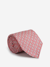 Santa Eulalia Hombre Barcelona Corbata de Seda Estampado Geométrico color Rojo sku 601-002026 01 - Foto 1