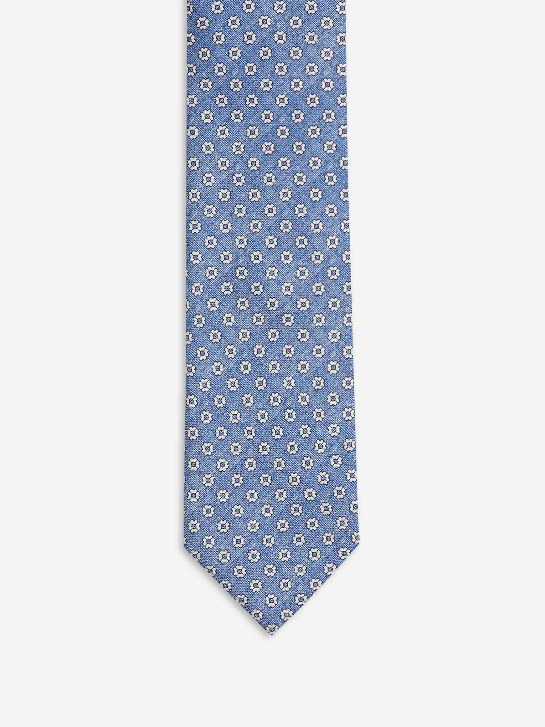 Santa Eulalia Hombre Barcelona Corbata de Seda Estampado Floral color Azul Marino sku 601-002027 01 - Foto 2