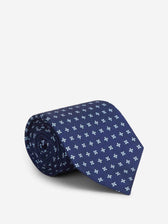 Santa Eulalia Hombre Barcelona Corbata de Seda Estampado Floral color Azul Noche sku 601-002028 01 - Foto 1