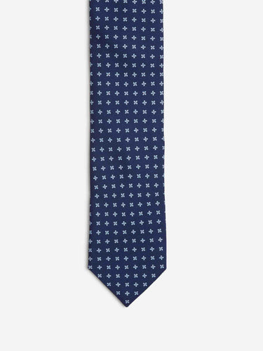 Santa Eulalia Hombre Barcelona Corbata de Seda Estampado Floral color Azul Noche sku 601-002028 01 - Foto 2