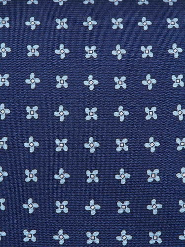 Santa Eulalia Hombre Barcelona Corbata de Seda Estampado Floral color Azul Noche sku 601-002028 01 - Foto 3