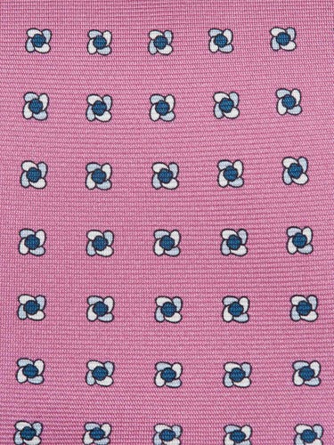 Santa Eulalia Hombre Barcelona Corbata de Seda Estampado Floral color Rosa Chicle sku 601-002029 01 - Foto 3