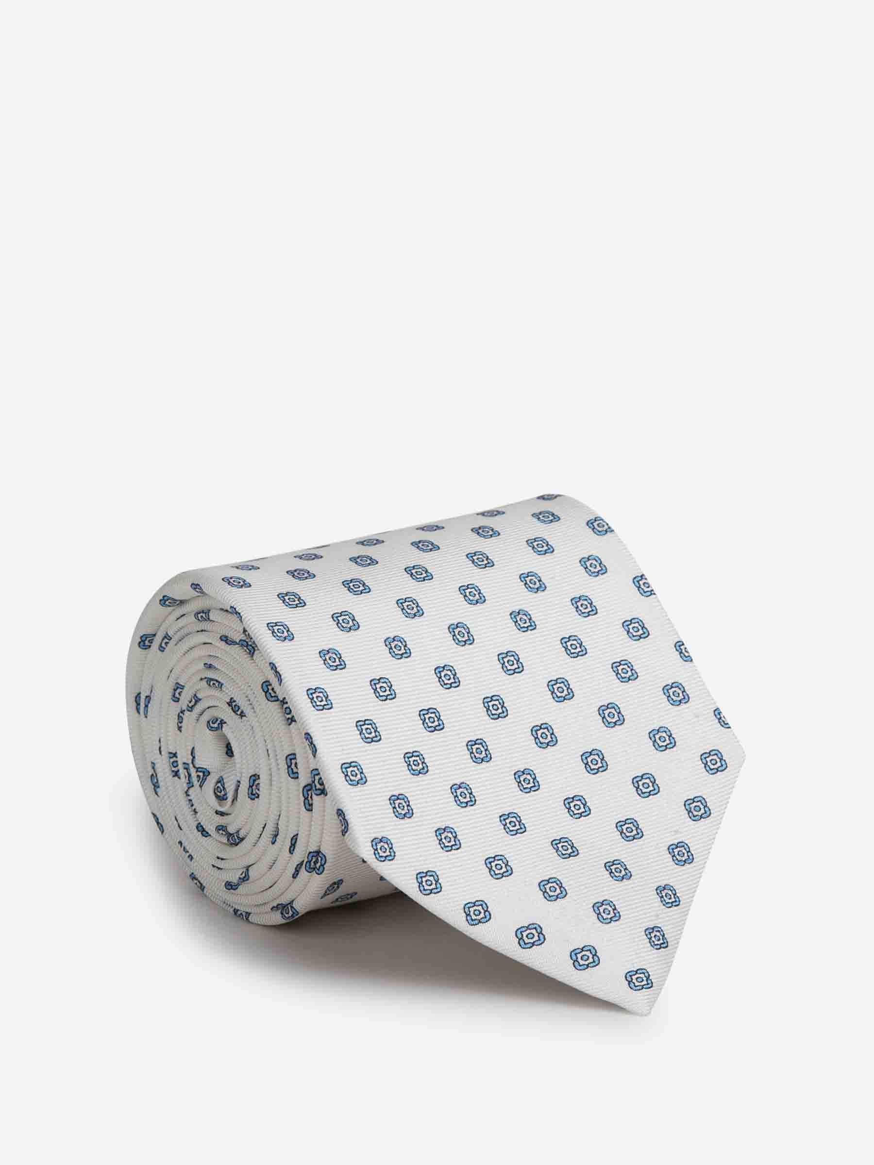 Santa Eulalia Hombre Barcelona Corbata de Seda Estampado Floral color Azul Celeste sku 601-002030 01 - Foto 1