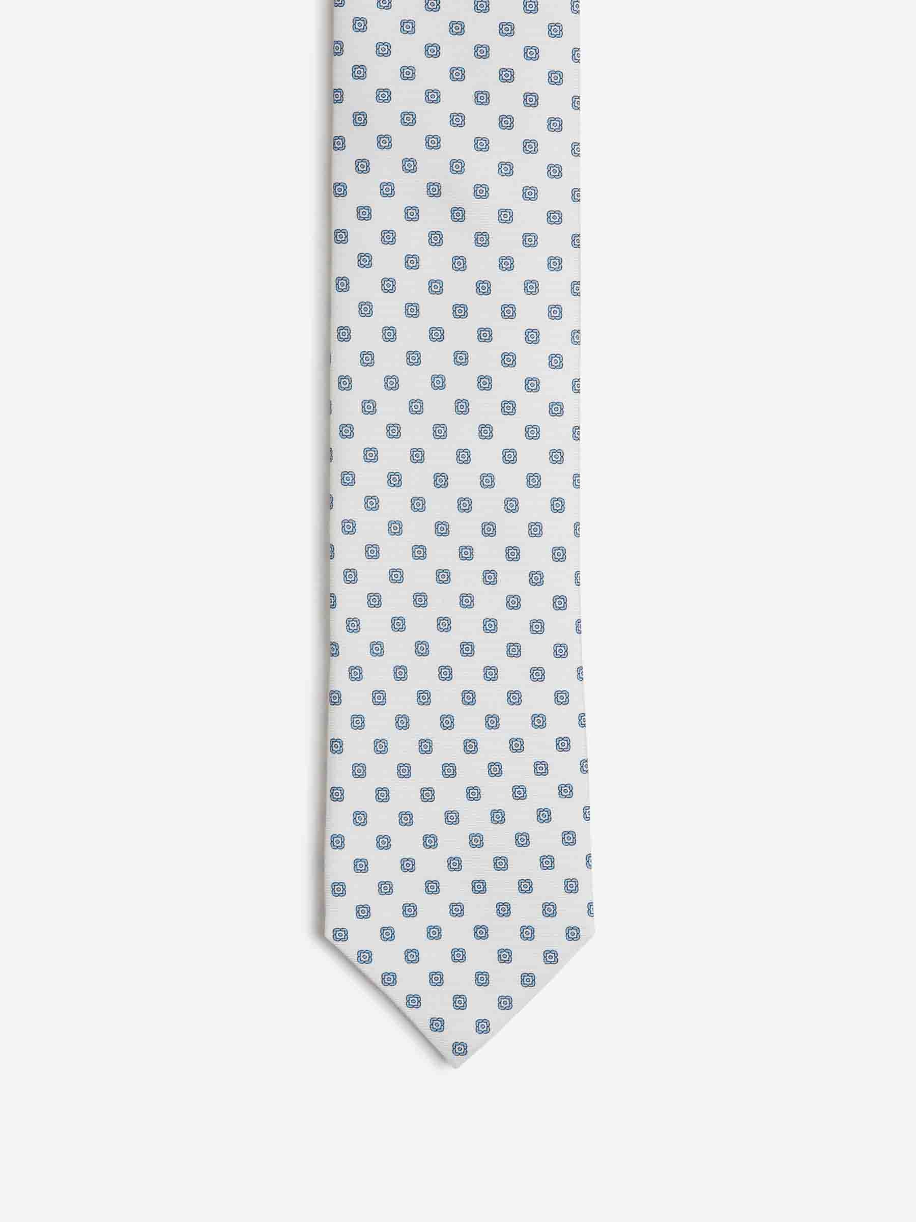 Santa Eulalia Hombre Barcelona Corbata de Seda Estampado Floral color Azul Celeste sku 601-002030 01 - Foto 2