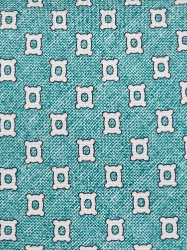 Santa Eulalia Hombre Barcelona Corbata de Seda Estampado Geométrico color Verde Oscuro sku 601-002031 01 - Foto 3