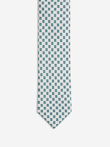 Santa Eulalia Hombre Barcelona Corbata de Seda Estampado Geométrico color Verde Oscuro sku 601-002031 02 - Foto 2