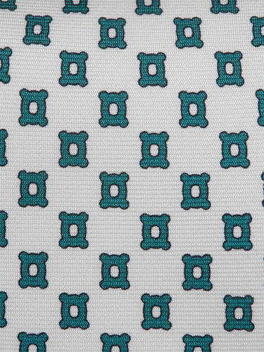 Santa Eulalia Hombre Barcelona Corbata de Seda Estampado Geométrico color Verde Oscuro sku 601-002031 02 - Foto 3