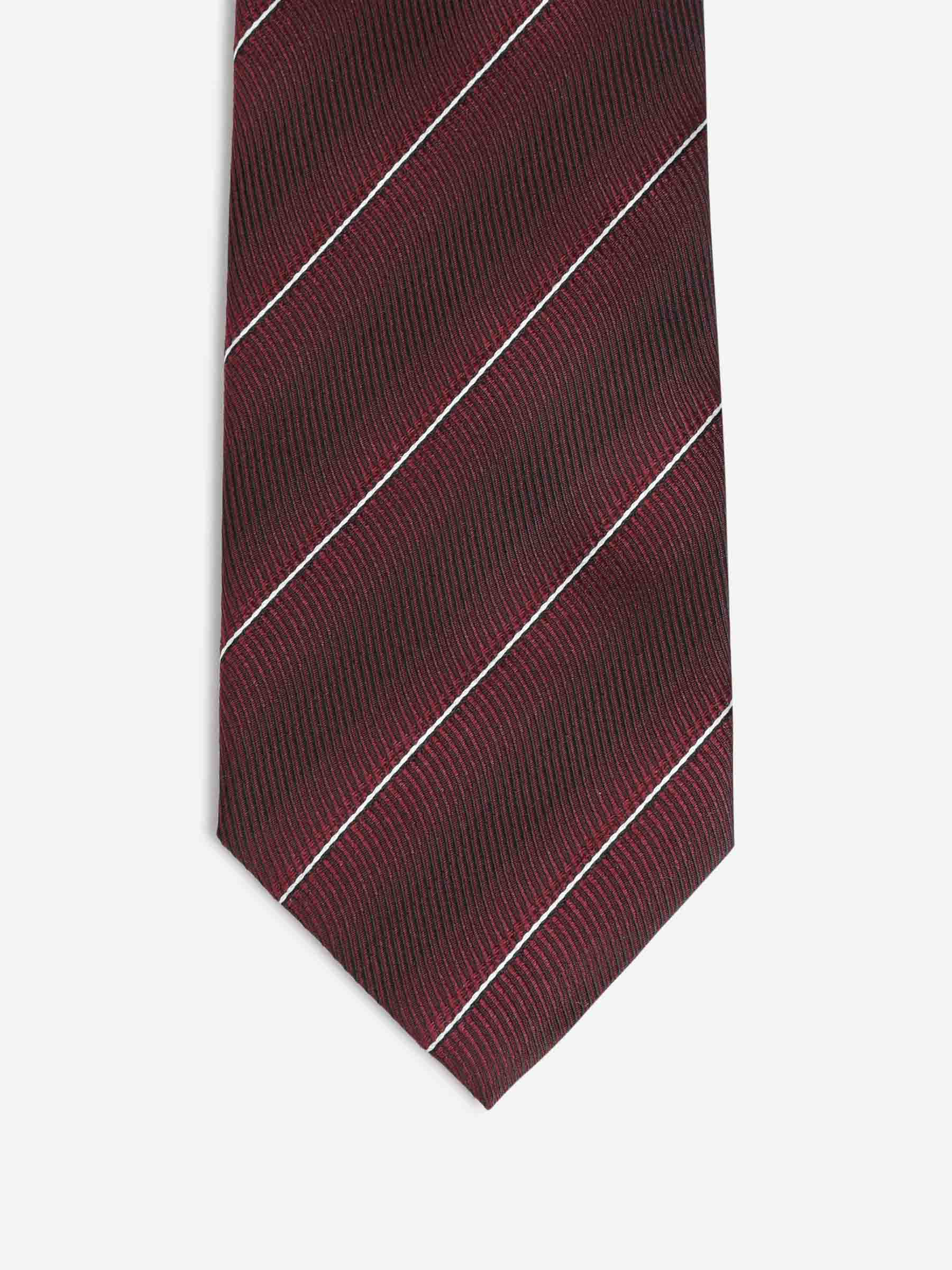 Tom Ford Hombre Barcelona Corbata Rayas Diagonales color Burdeos sku 601-002045 03 - Foto 1