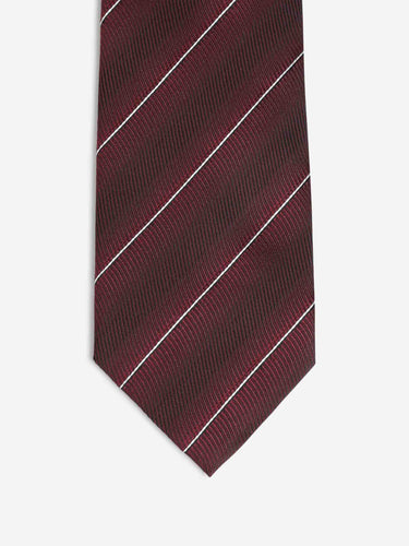 Tom Ford Hombre Barcelona Corbata Rayas Diagonales color Burdeos sku 601-002045 03 - Foto 1