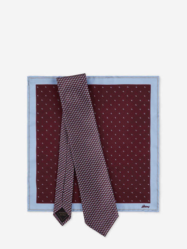 Brioni Hombre Barcelona Pack Corbata Pochette color Burdeos sku 601-002064 02 - Foto 1
