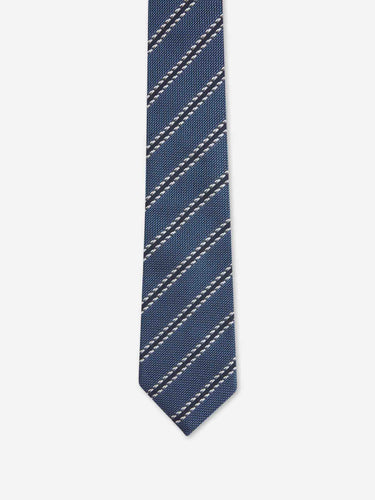 Zegna Hombre Barcelona Corbata Líneas Diagonales color Azul sku 601-002068 01 - Foto 2