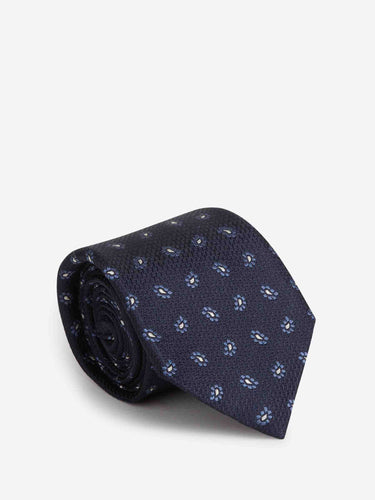Zegna Hombre Barcelona Corbata Estampada Seda color Azul Noche sku 601-002069 02 - Foto 1
