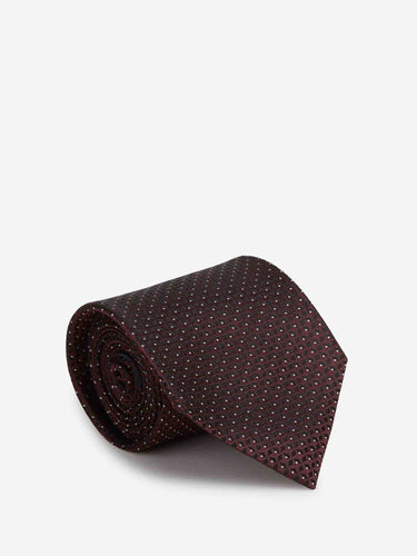 Zegna Hombre Barcelona Corbata Estampada color Burdeos sku 601-002070 03 - Foto 1