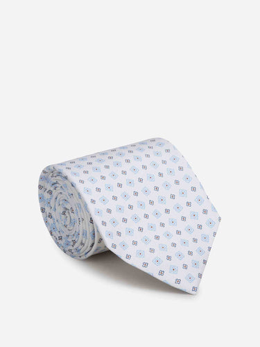 Marinella Hombre Barcelona Corbata Seda Floral color Blanco sku 601-002080 01 - Foto 1