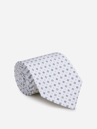 Marinella Hombre Barcelona Corbata Seda Floral color Blanco sku 601-002081 01 - Foto 1