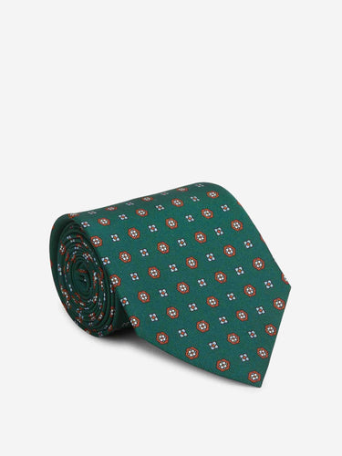 Marinella Hombre Barcelona Corbata Seda Floral color Verde Oscuro sku 601-002096 01 - Foto 1