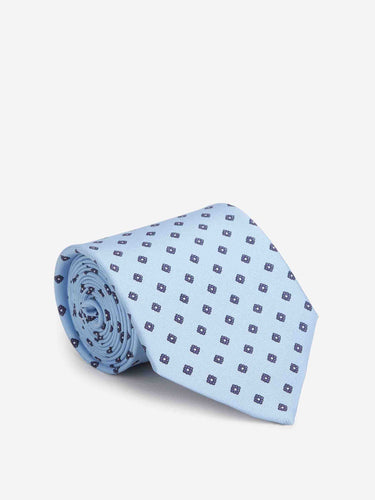 Marinella Hombre Barcelona Corbata Seda Floral color Azul Celeste sku 601-002101 01 - Foto 1