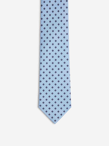 Marinella Hombre Barcelona Corbata Seda Floral color Azul Celeste sku 601-002101 01 - Foto 2