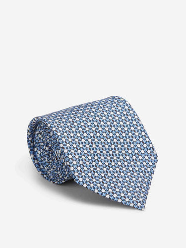 Marinella Hombre Barcelona Corbata Seda Floral color Azul Celeste sku 601-002105 01 - Foto 1