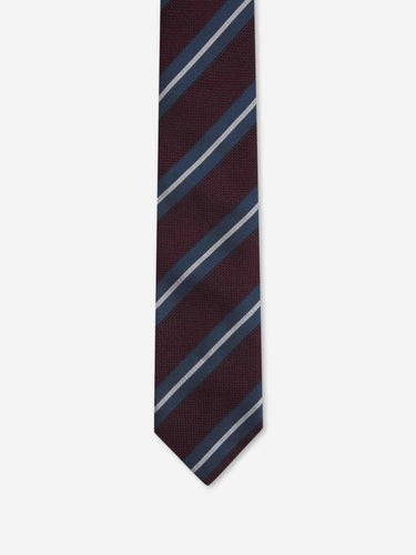 Bigi por Santa Eulalia Hombre Barcelona Corbata Líneas Diagonales color Burdeos sku 601-002130 02 - Foto 2