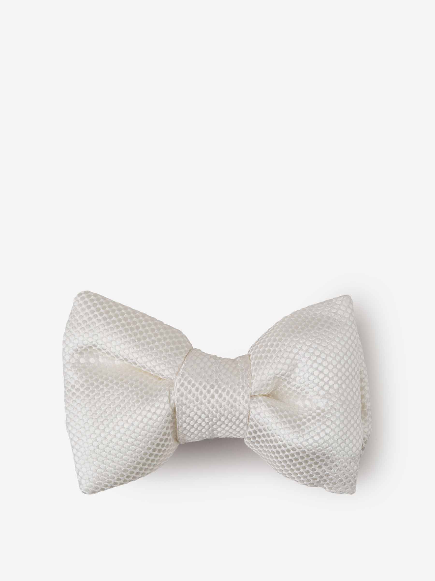 Tom Ford Hombre Barcelona Pajarita Texturizada Seda color Blanco sku 602-000268 01 - Foto 1