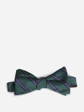 Petronius Hombre Barcelona Pajarita Listada Seda color Verde Oscuro sku 602-000322 03 - Foto 1