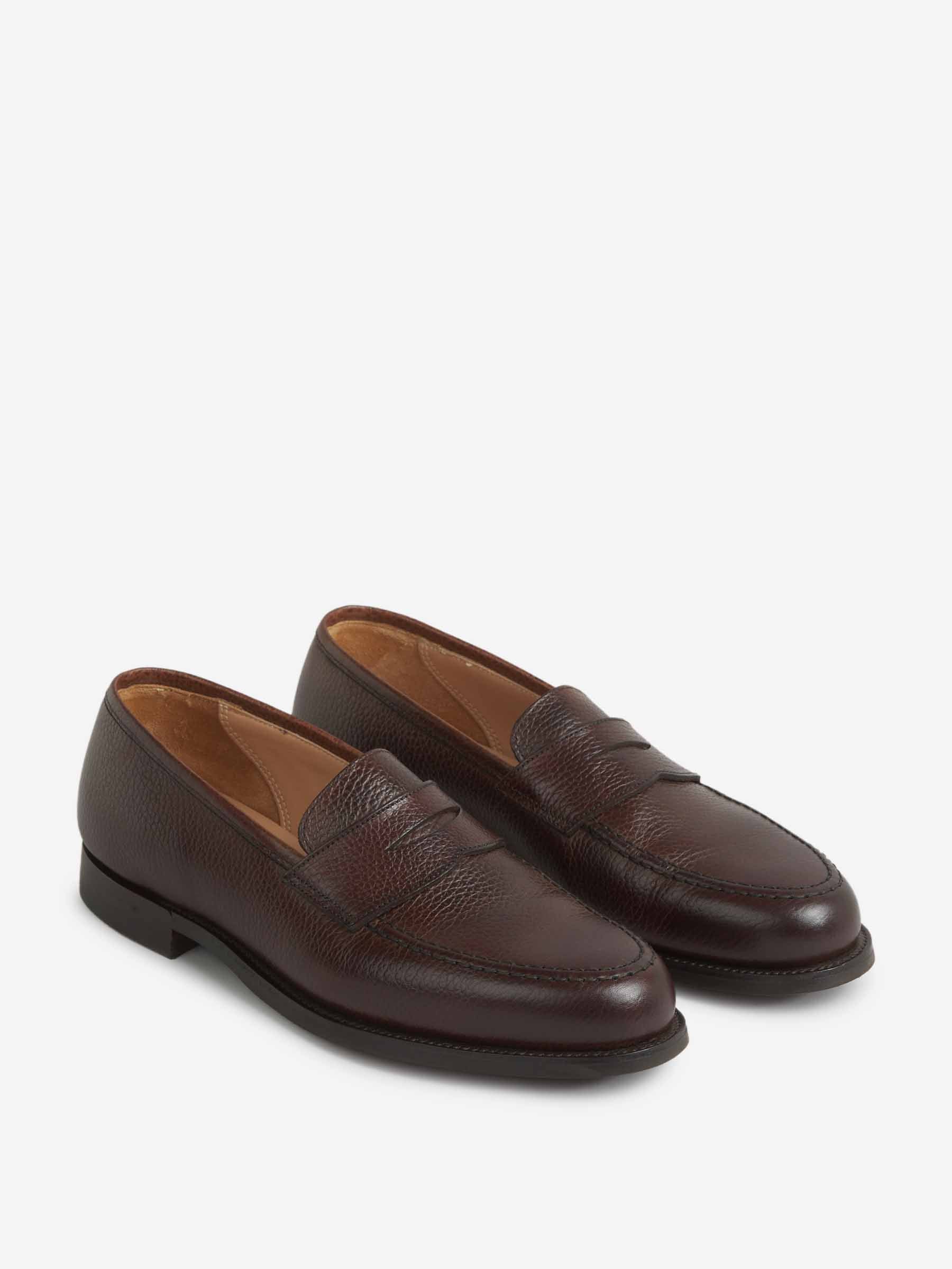 Crockett & Jones Hombre Barcelona Mocasines Piel Granulada color Marrón Oscuro sku 611-003983 01 - Foto 2