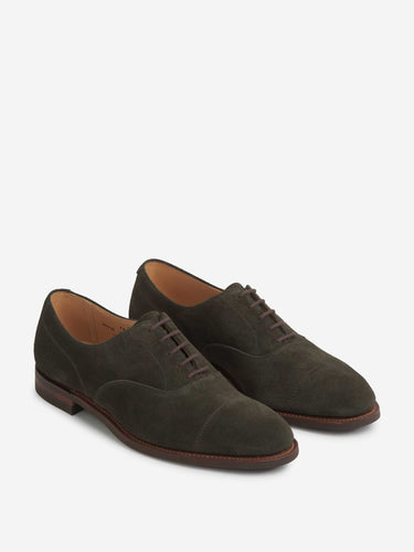 Crockett & Jones Hombre Barcelona Zapatos Oxford Ante color Verde Oscuro sku 611-004613 02 - Foto 2