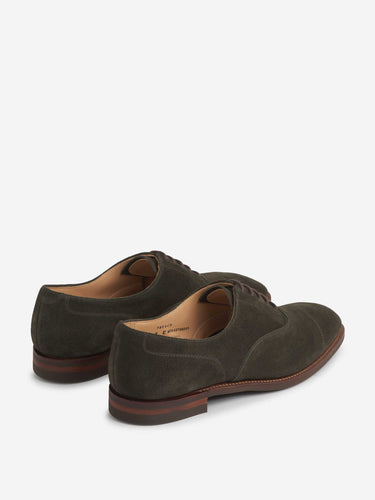 Crockett & Jones Hombre Barcelona Zapatos Oxford Ante color Verde Oscuro sku 611-004613 02 - Foto 3