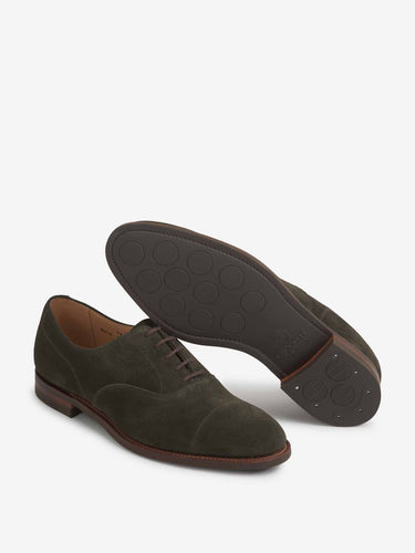 Crockett & Jones Hombre Barcelona Zapatos Oxford Ante color Verde Oscuro sku 611-004613 02 - Foto 4