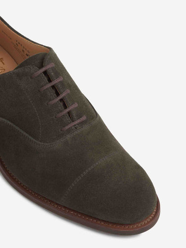 Crockett & Jones Hombre Barcelona Zapatos Oxford Ante color Verde Oscuro sku 611-004613 02 - Foto 5