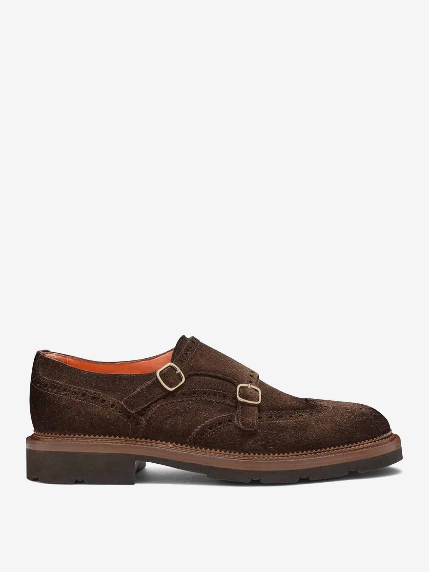 Santoni Hombre Barcelona Zapatos Brogue Hebillas color Marrón Oscuro sku 611-004634 01 - Foto 1