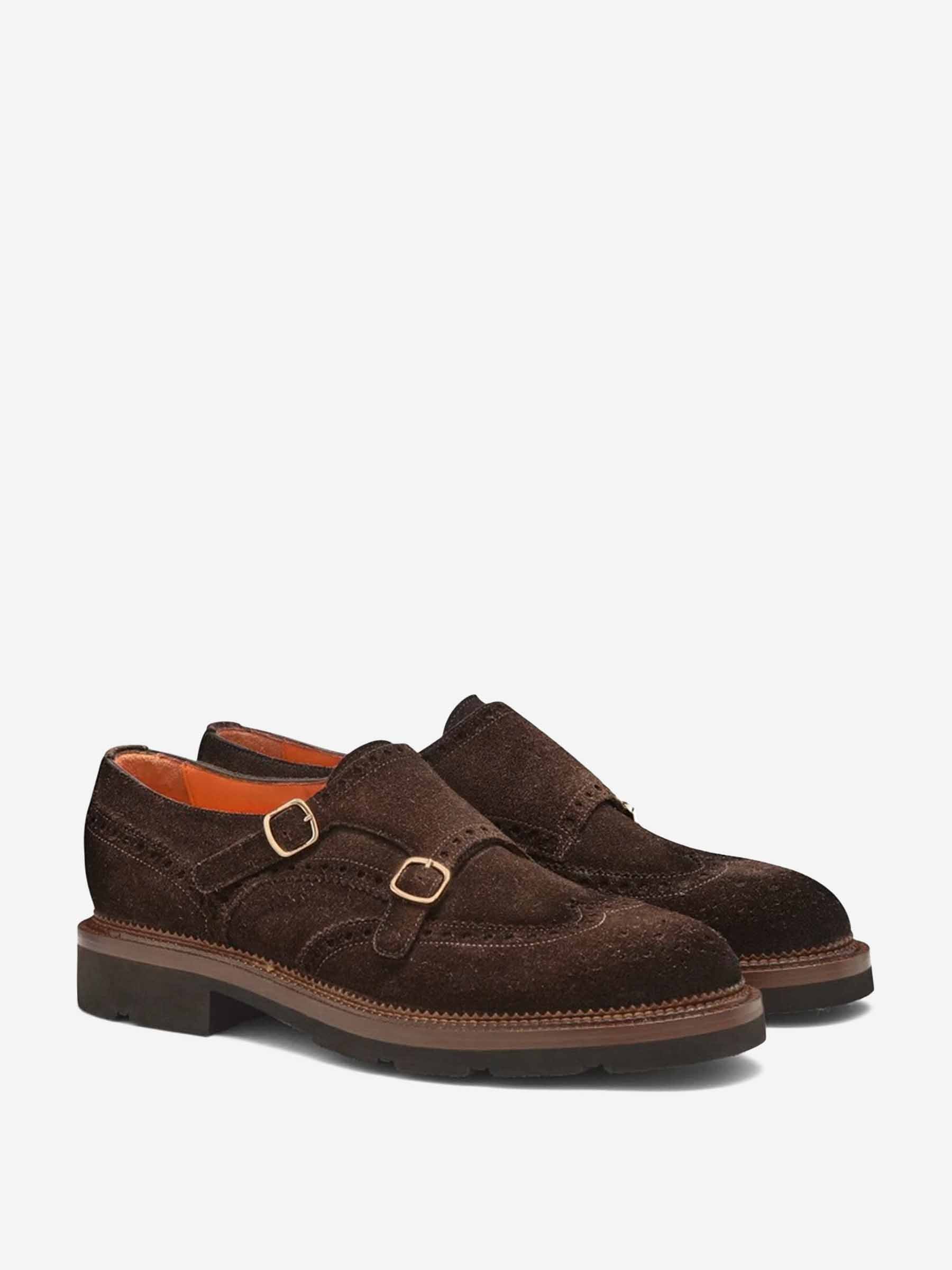 Santoni Hombre Barcelona Zapatos Brogue Hebillas color Marrón Oscuro sku 611-004634 01 - Foto 2