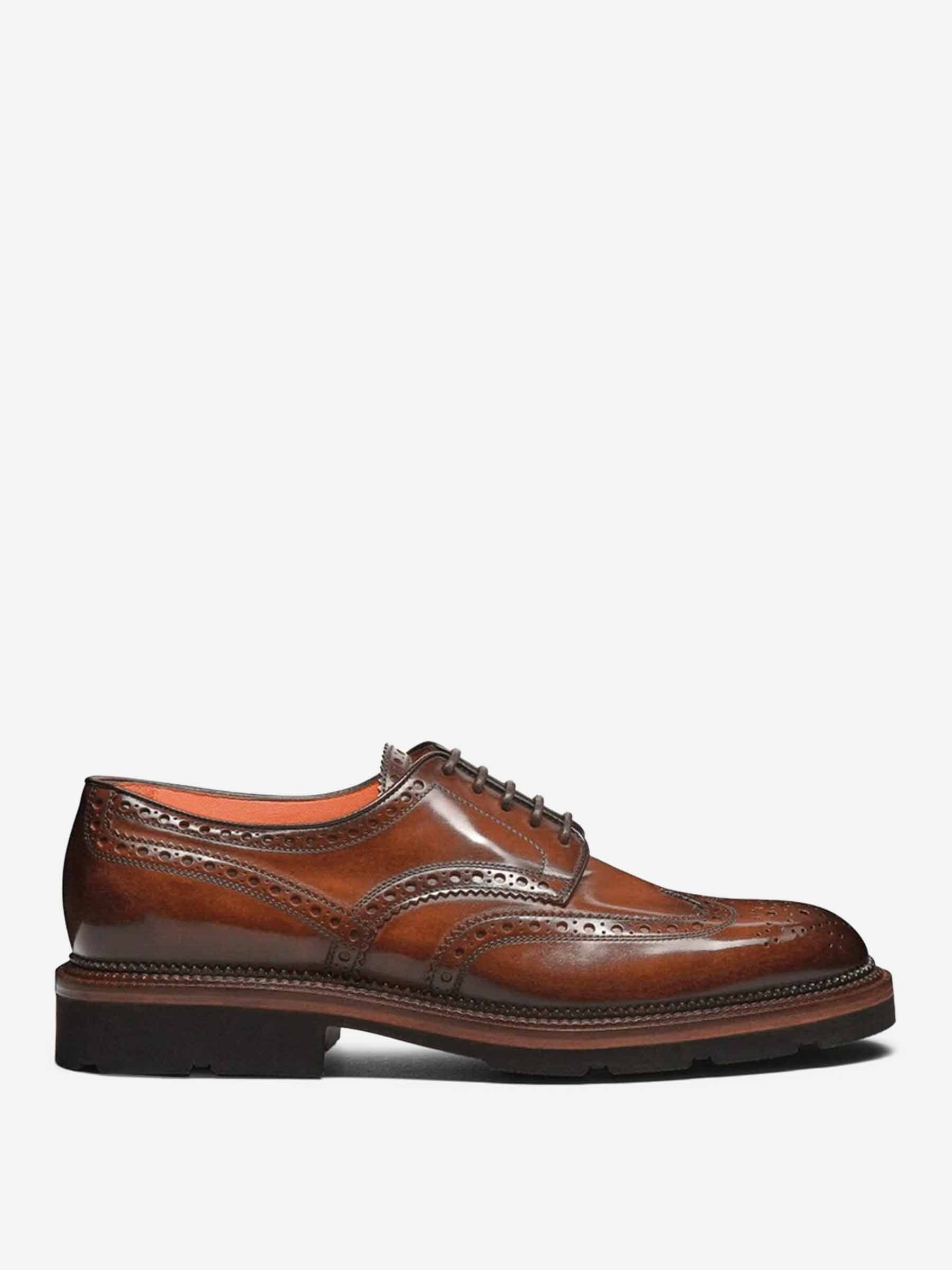 Santoni Hombre Barcelona Zapatos de Cordones Derby color Marrón sku 611-004635 01 - Foto 1