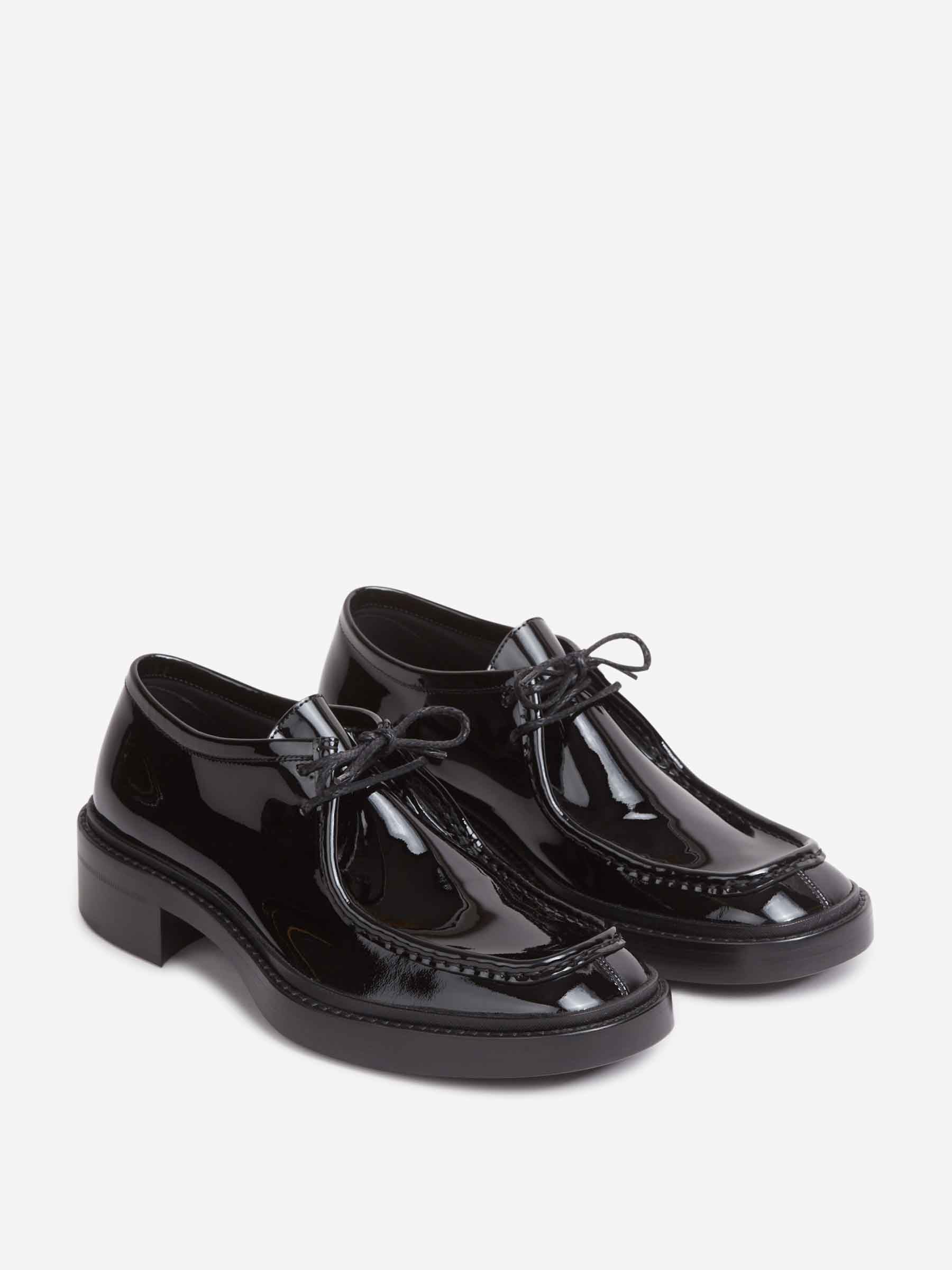 Saint Laurent Hombre Barcelona Zapatos Mezzo  Vitello Vernice Cristal color Negro sku 611-004649 01 - Foto 2