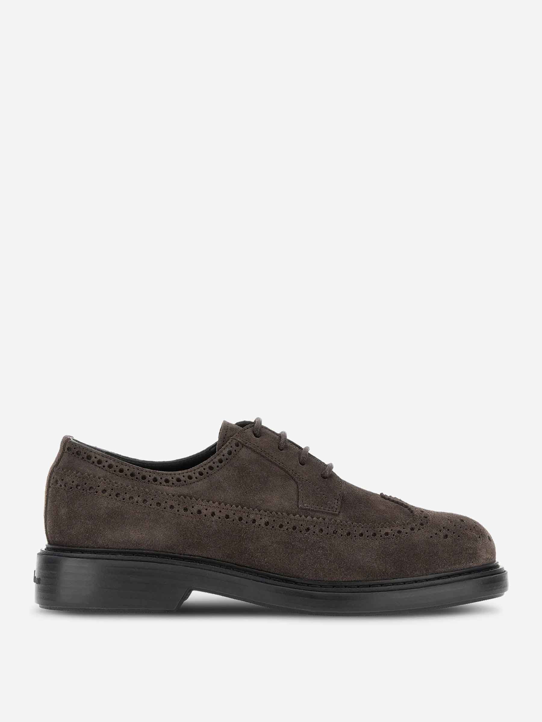 Hogan Hombre Barcelona Zapatos Derby H704 color Marrón Oscuro sku 611-004731 01 - Foto 1