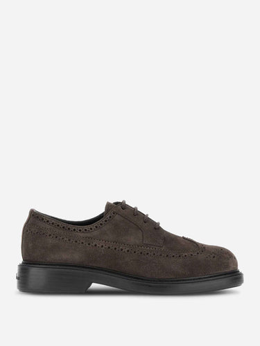Hogan Hombre Barcelona Zapatos Derby H704 color Marrón Oscuro sku 611-004731 01 - Foto 1