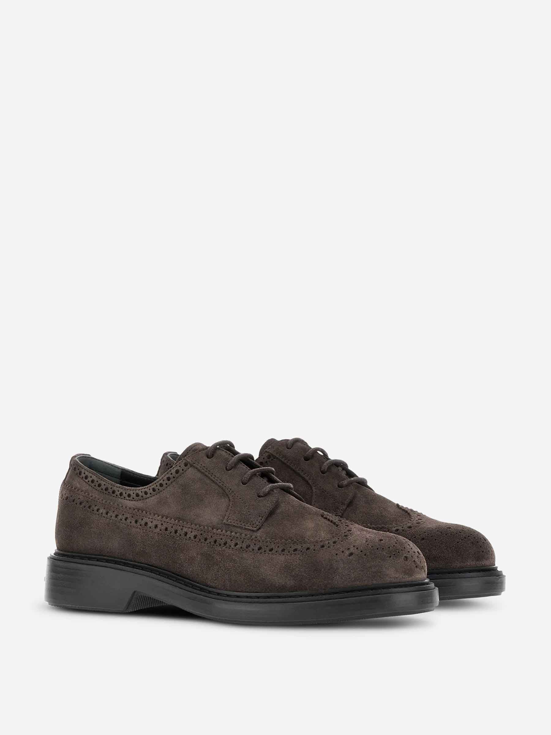 Hogan Hombre Barcelona Zapatos Derby H704 color Marrón Oscuro sku 611-004731 01 - Foto 2