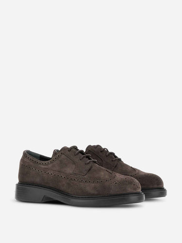 Hogan Hombre Barcelona Zapatos Derby H704 color Marrón Oscuro sku 611-004731 01 - Foto 2